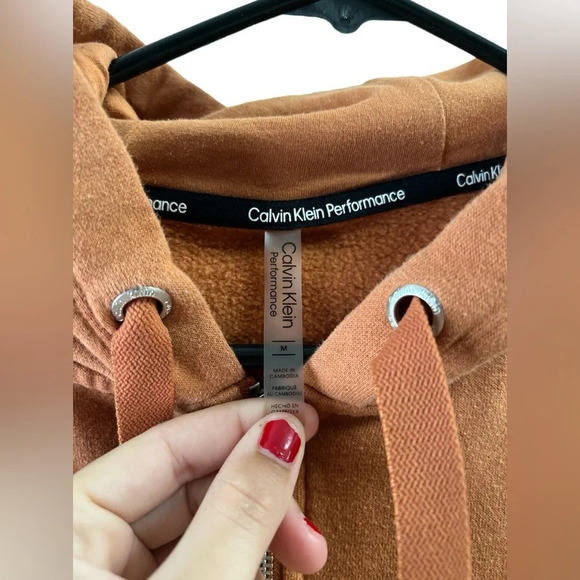 Calvin Klein Performance Orange half zip sweatshirt jacket - Picture 3 of 5